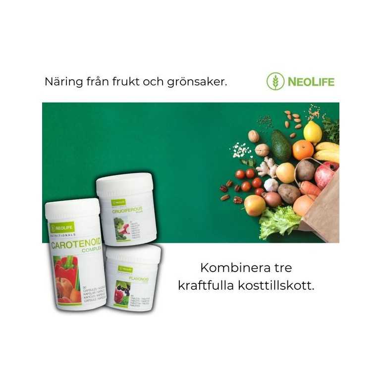 Ger kraft från frukt och grönt.