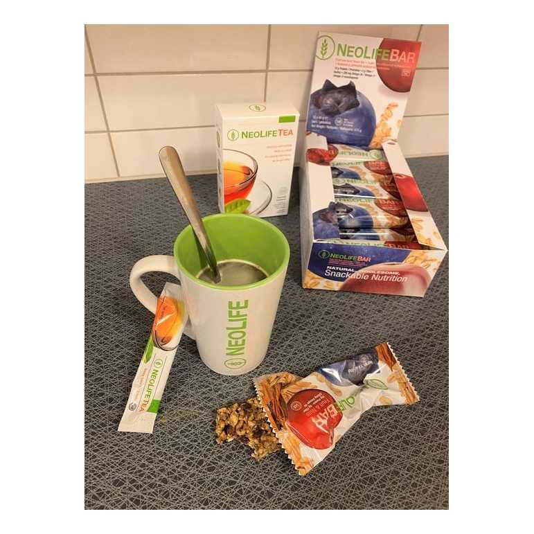 Ger energi ört-te-blandning. Naturligt alternativ till energidrycker.