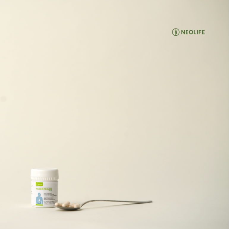 acidophilus-plus patenterad blandning med fem typer av probiotika.